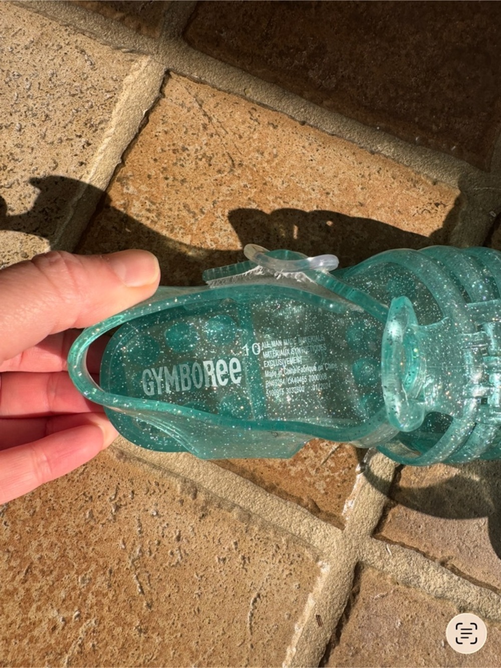 Gymboree Kids Glitter Jelly Sandals - blue Size 10 Toddler - Picture 3 of 5